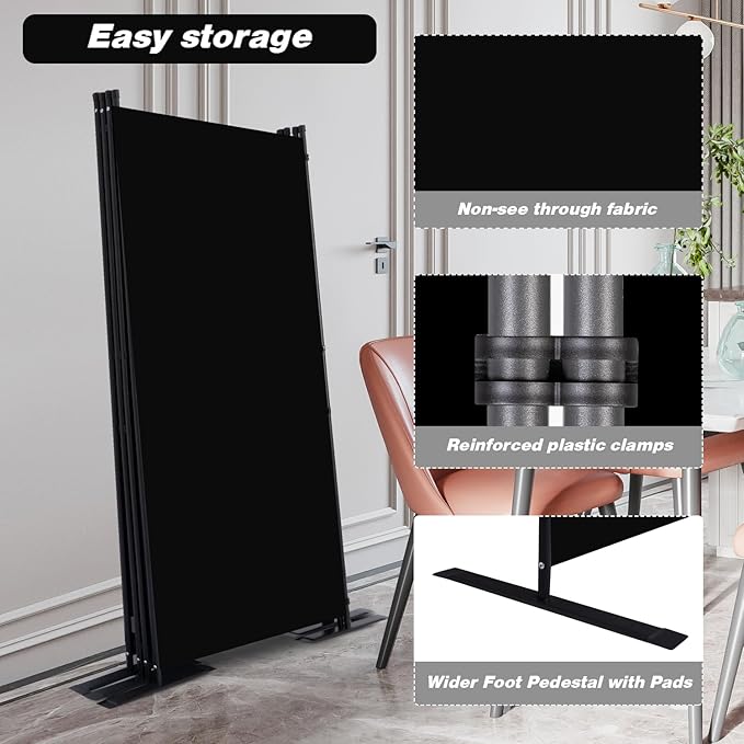 Room Divider, 4 Panel Folding Privacy Screens - Image 4