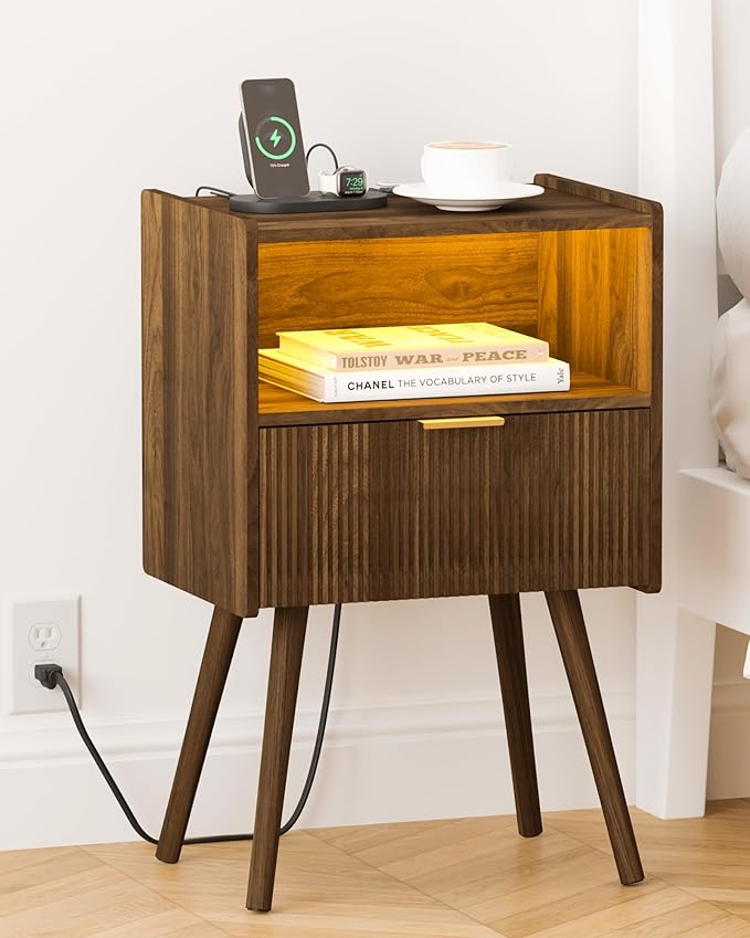 Nightstand, Modern Bedside Table by Leomonio