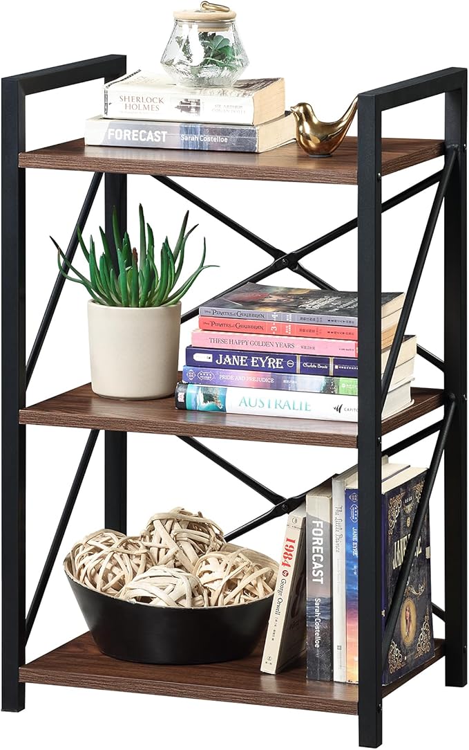3 Tiers Bookshelf, Home Office Bookcase Shelf Storage Organizer by Unknown