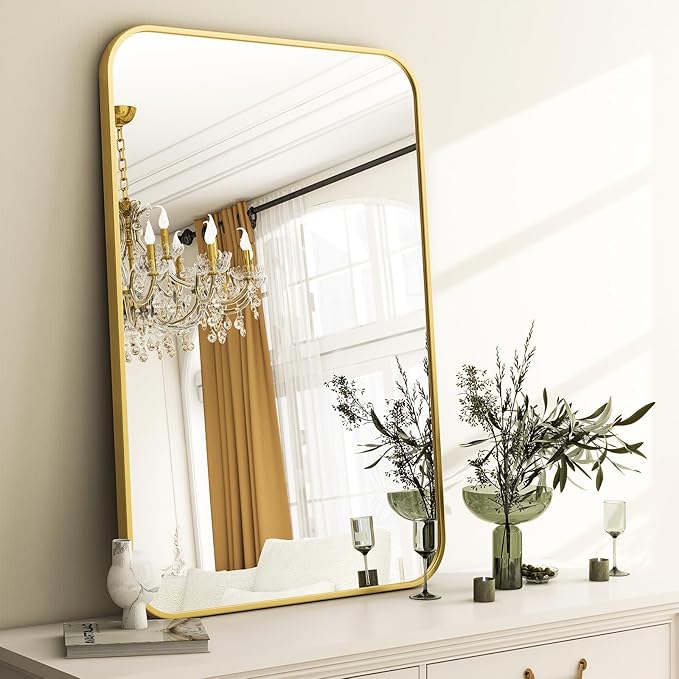24 x 36 Inch Bathroom Mirror, Rounded Rectangular Vanity Mirror - Image 3