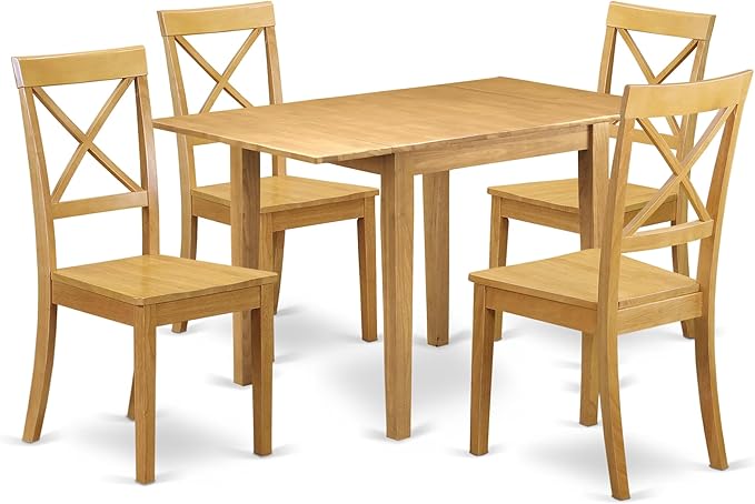 East West Furniture NDBO5-OAK-W 5 Piece Kitchen Table Set by EastWestFurniture