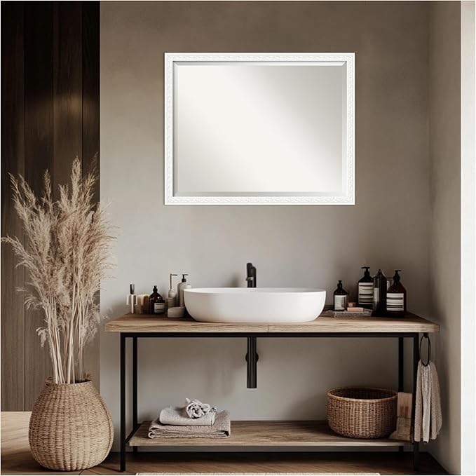 Amanti Art White Bathroom Mirror - Image 7