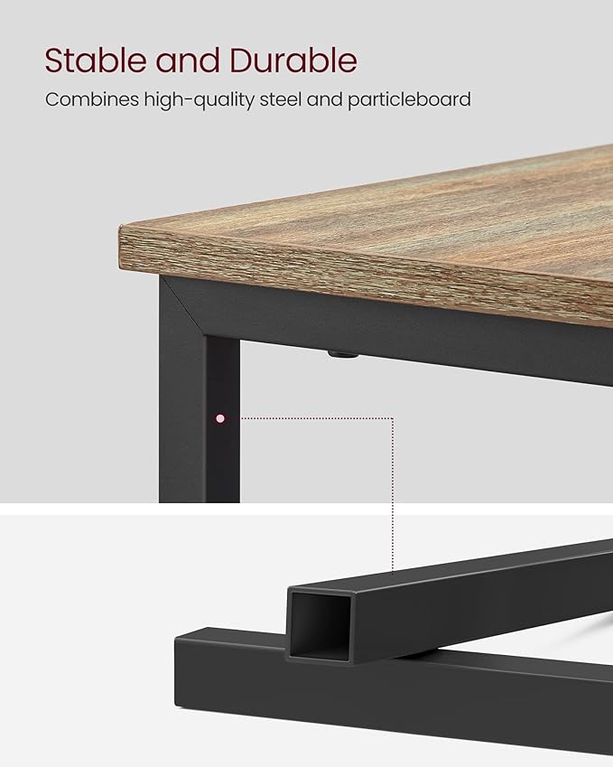 VASAGLE Side Table with Charging Station, Narrow End Table with 2 Drawers - Image 8