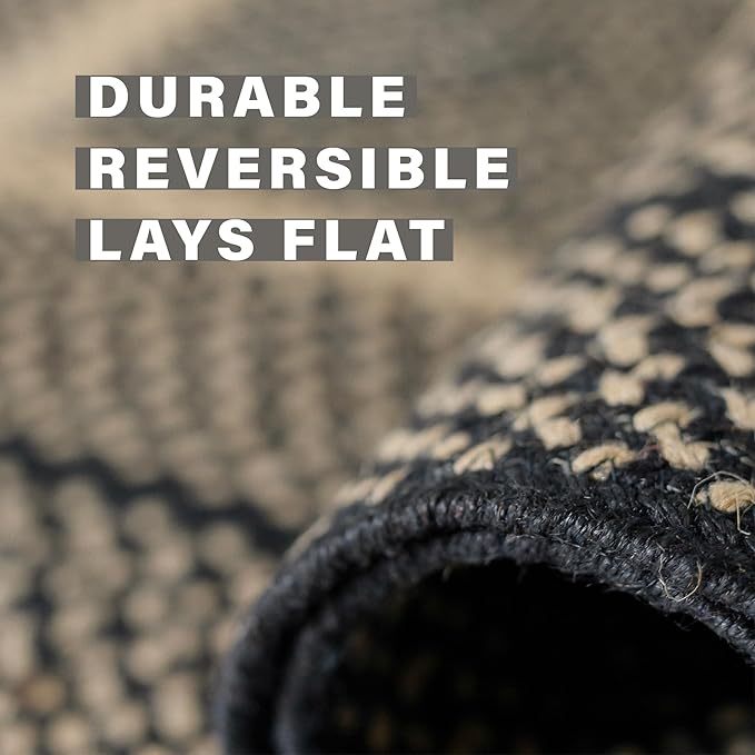 Manchester Black Braided Oval Area Rugs, 5x8' - Image 3