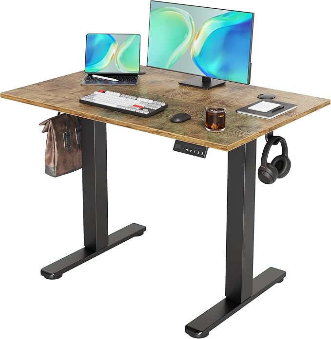 Seang Electric Standing Desk Adjustable Height, 40 x 24 Inch Sit Stand Desk by Unknown