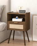 Rattan Nightstand, Modern Bedside Table by Unknown