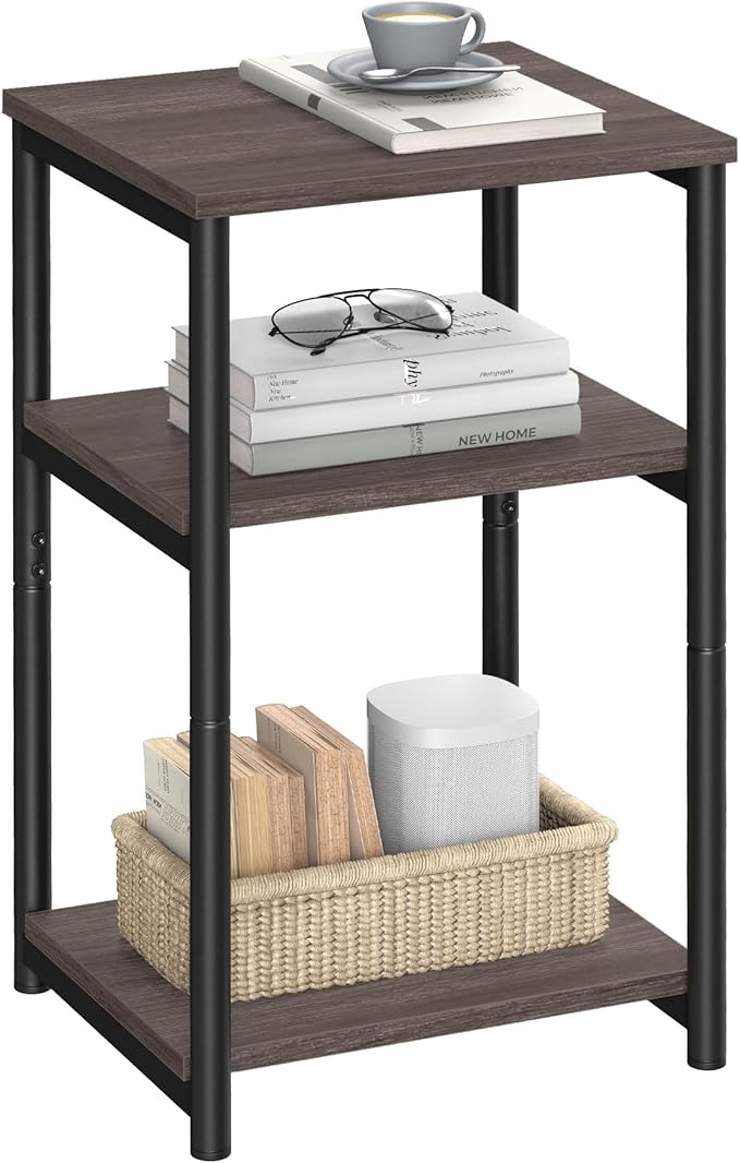VASAGLE Side Table, Small End Table, Tall Nightstand by VASAGLEbySONGMICSHOME