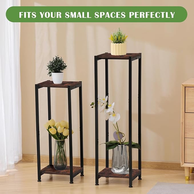 Extra Tall Plant Stand Indoor, 40 Inch Plant Stands, 2 Tier Metal Plant Stand - Image 6