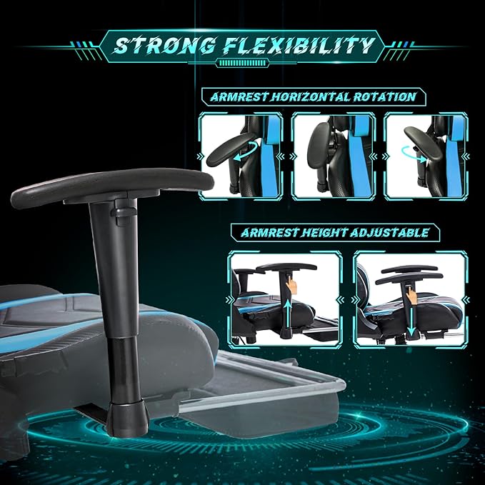 AA Products Gaming Chair Ergonomic High Back Computer Racing Chair Adjustable - Image 4