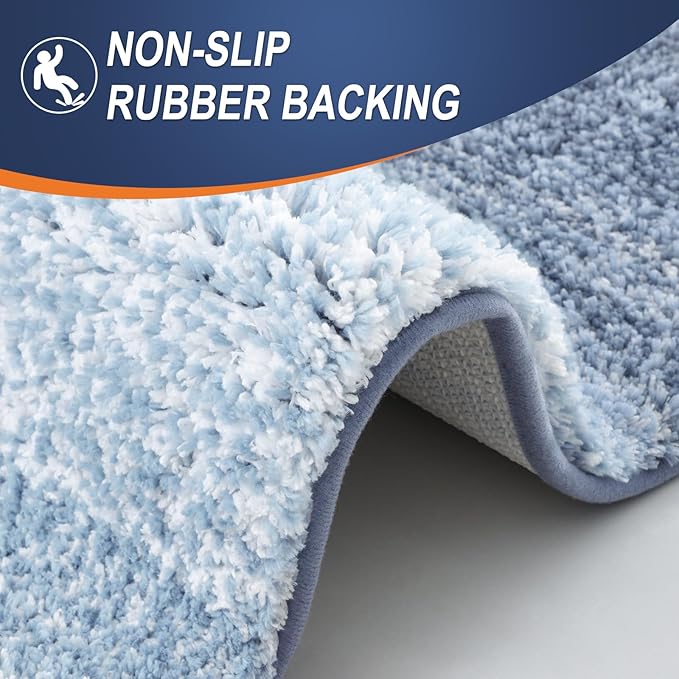 OLANLY Bathroom Runner Rugs 54x24, Extra Soft Absorbent Microfiber Bath Rugs - Image 4