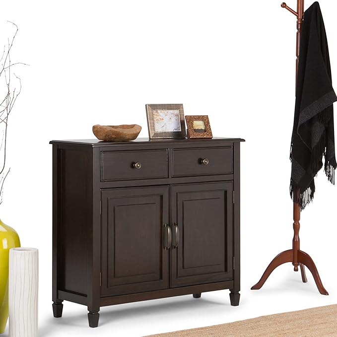 SIMPLIHOME Connaught SOLID WOOD 40 Inch Wide Traditional Entryway Storage - Image 2