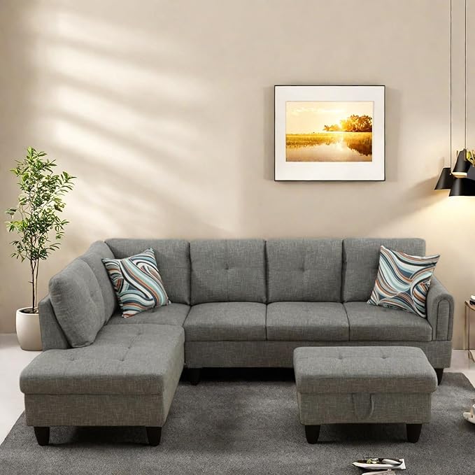 L Shaped Sectional Couches, Lounge Modular Sectional Sofa - Image 3