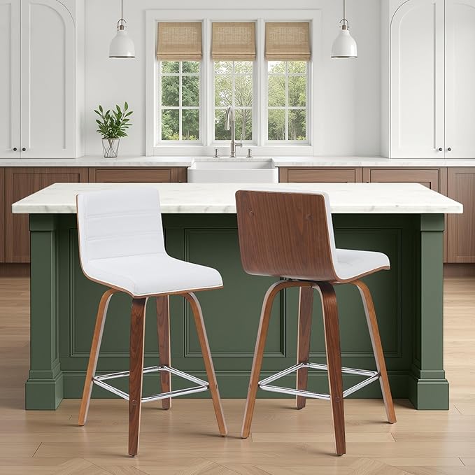 Armen Living Vienna Modern Swivel 26" Counter Height Barstool by ArmenLiving