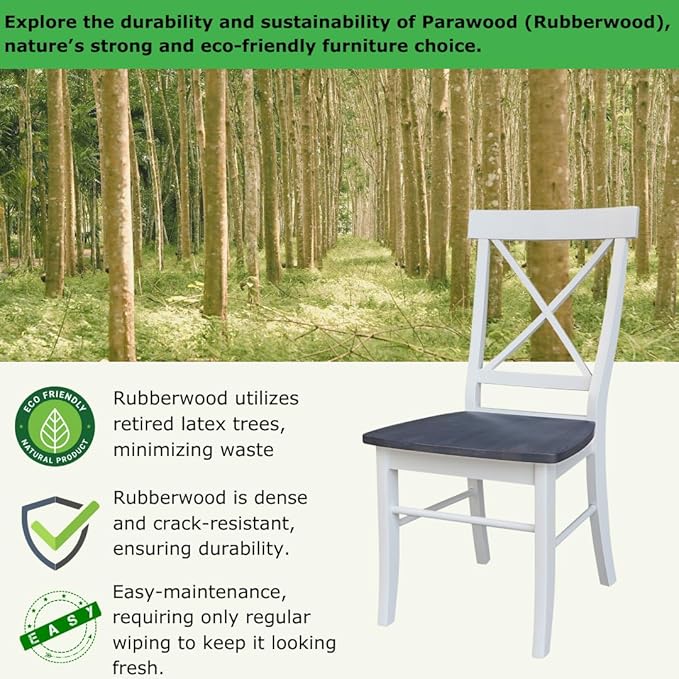 Set of Two X-Back Dining Chairs - Image 5