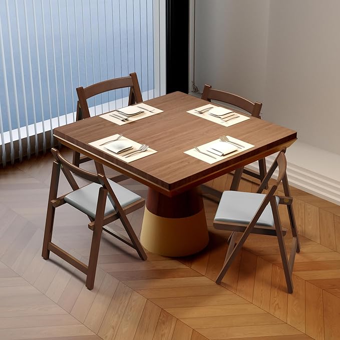 Premium Solid Wood Folding Chair – Nordic Style Padded Seat, Space-Saving - Image 7