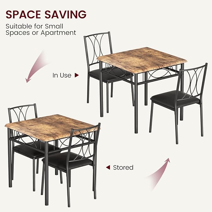 Dining Table Set for 2, Kitchen Table - Image 9