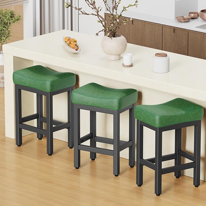 Counter Height Bar Stools Set of 3, 24 Inch Barstools by Raynesys