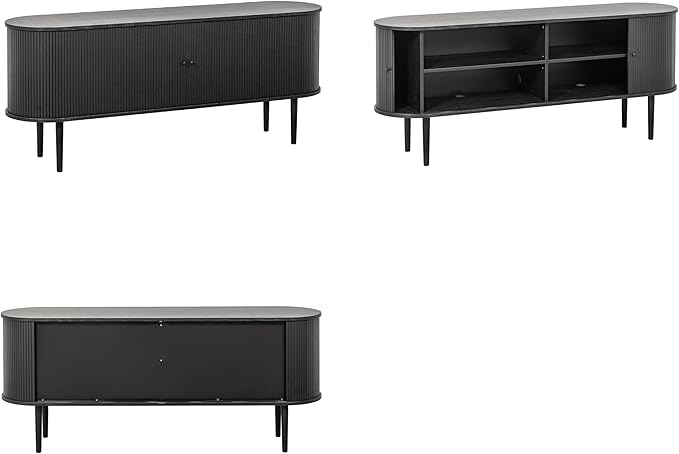 WERMO 71’’ Black Sideboard Cabinet - Image 8