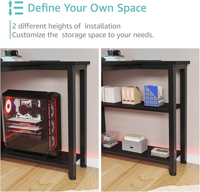 Lufeiya Black L Shaped Desk - Image 8
