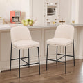 COLAMY Counter Height Bar Stools Set of 2, 25 Inch Modern Fabric Kitchen Island by COLAMYINC