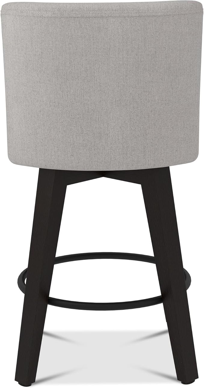 Counter Height Bar Stools Set of 2, 360°Swivel Upholstered Barstools - Image 10