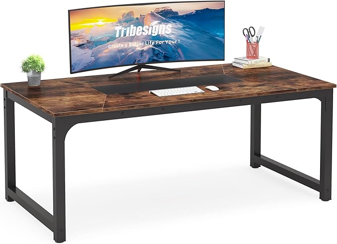 Tribesigns Modern Computer Desk, 70.8 x 35.4 inch Large Executive Office Desk by Tribesigns