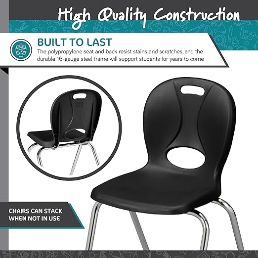 Learniture LNT-118-CSW-BK Learniture Structure Series Stackable School Chairs - Image 6