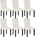VECELO Upholstered Dining Chairs Set of 6, Modern Accent Parsons by VECELO