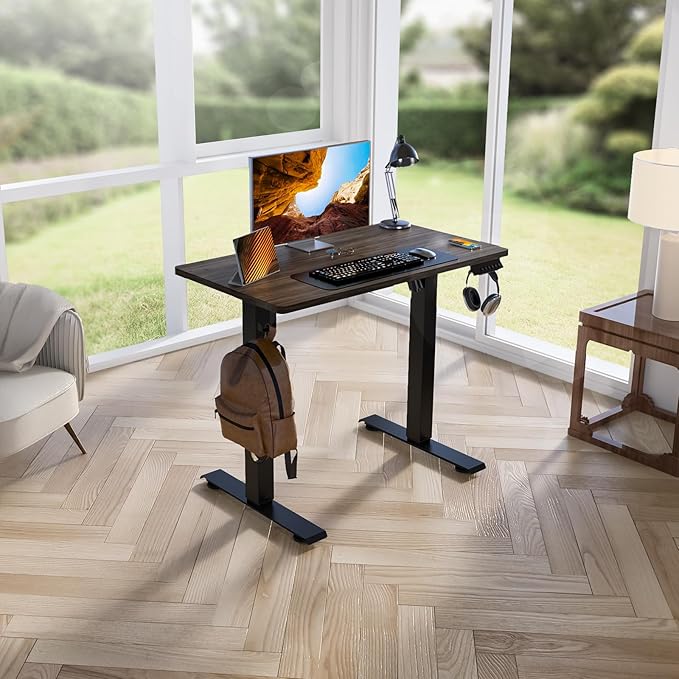 Kingant Standing Desk Height Adjustable Small Electric Stand Up Desks - Image 2