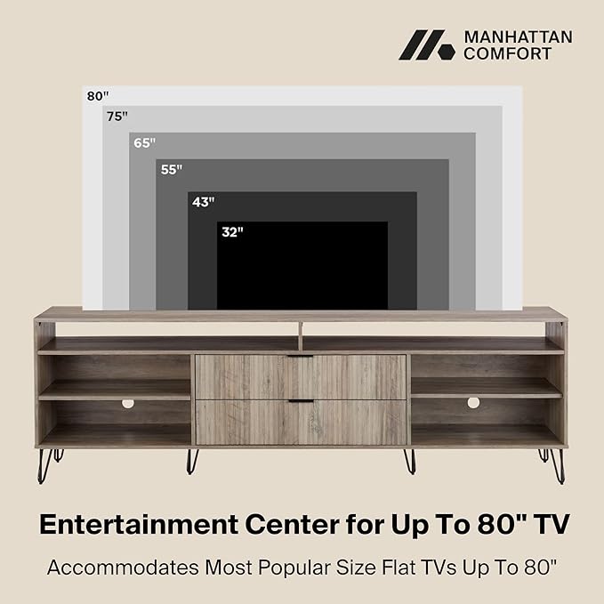 Manhattan Comfort Dumbo Mid Century Modern TV Stand - Image 5