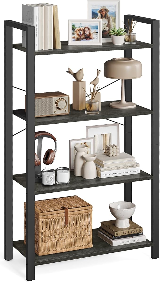 VASAGLE 4-Tier Bookshelf, Bookcase by VASAGLEbySONGMICSHOME