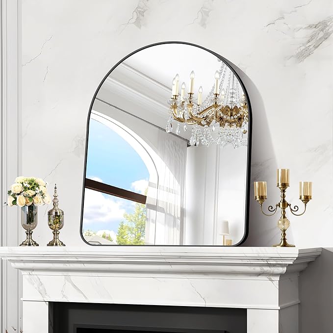 Arched Bathroom Mirror, Wall Mounted Mirror, Living Room, Hanging or Leaning - Image 3
