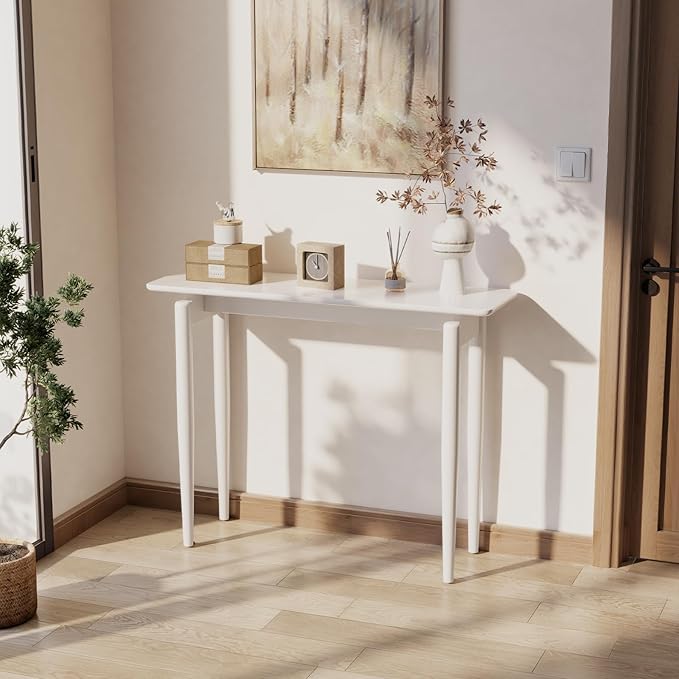 Wood Console Table Walnut Entryway Table, Thin Console Table, Sofa Tables - Image 5