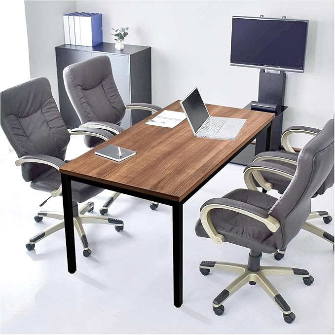 55 Inch Desk - Sturdy Metal Frame Computer Desk, Spacious Office Desk & Writing - Image 3
