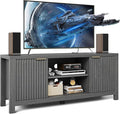 59" TV Stand for TVs Up to 65 Inches, Mid Century Modern TV Entertainment Center by GarveeHome