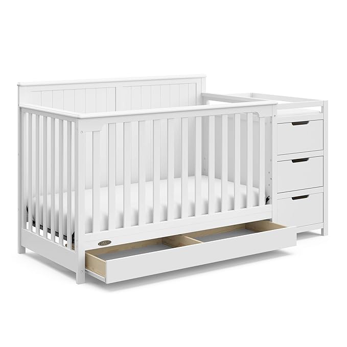 Graco Hadley All-in-One Convertible Crib & Changer – GREENGUARD Gold Certified by Graco