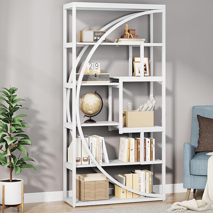 Tribesigns Bookshelf, Modern 5-Tier Etagere Bookcase, 70.8 inch Tall Bookshelf - Image 4