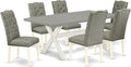 East West Furniture X097EL207-7 7 Piece Dining Room Table Set Consist of a by EastWestFurniture