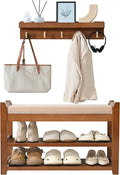 Shoe Rack for Front Door Entrance, 28” Entryway Bench by PETKABOO