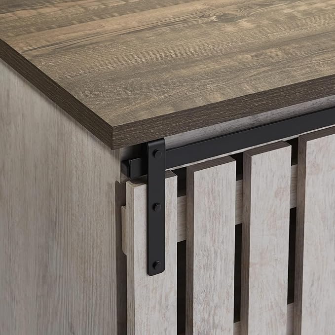 ROCKPOINT Modern Farmhouse Sliding Fence Door Stand - Image 5