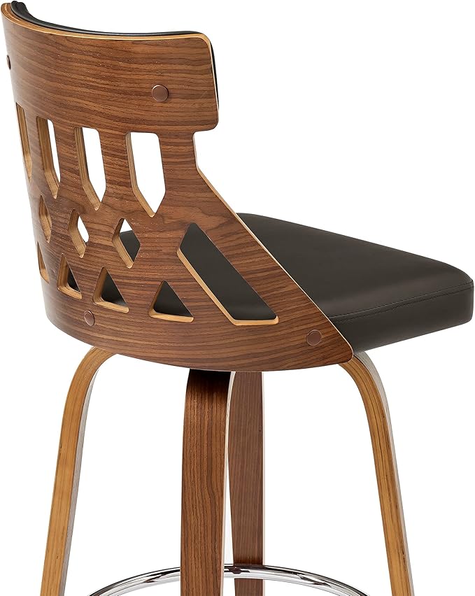 Armen Living Crux Mid Century Modern Swivel Bar Stool - Image 9