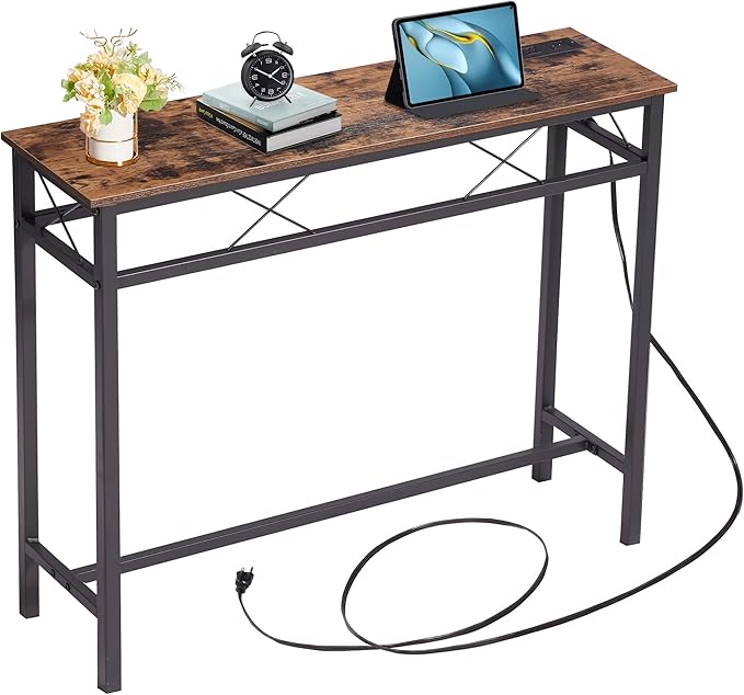 VECELO 39.4In Narrow Sofa/Console Table by VECELO