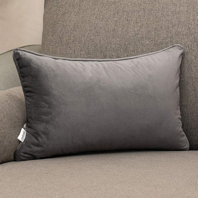 Yangest Silver Grey Throw Pillow Cover Wavy Cushion Cover Modern Zippered - Image 2