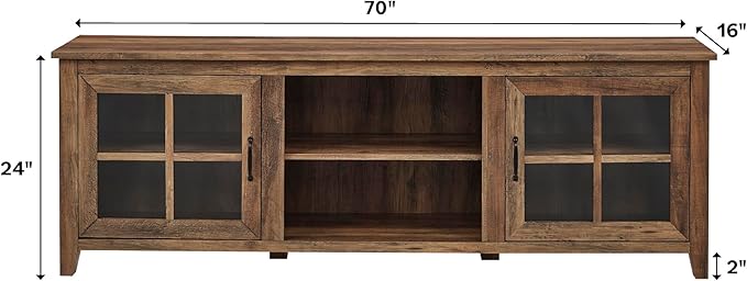 Walker Edison Portsmouth Classic 2 Glass Door TV Stand - Image 3