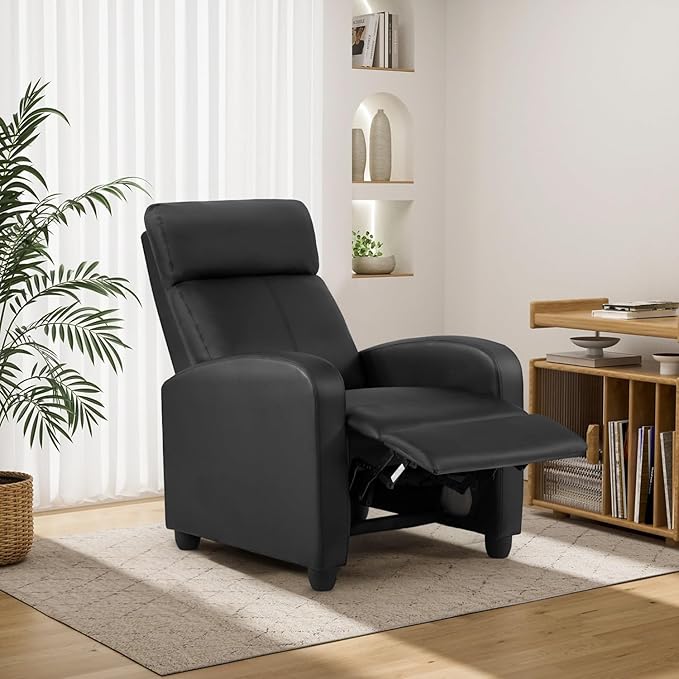 BestMassage | Recliner Chair | No Massage Function | Leather Black | - Image 2