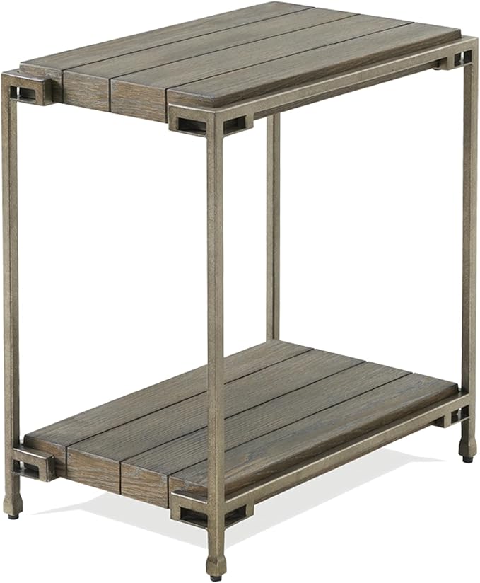 Roundhill Furniture Corbeta Living Room, Side Tables, Aged Graphite - Image 2