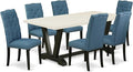 East West Furniture V627EL121-7 7 Piece Modern Dining Table Set Consist of a by EastWestFurniture