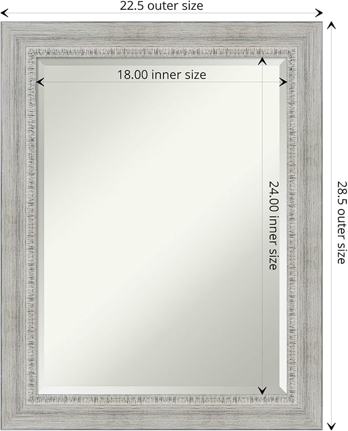 Amanti Art White Bathroom Mirror - Image 4