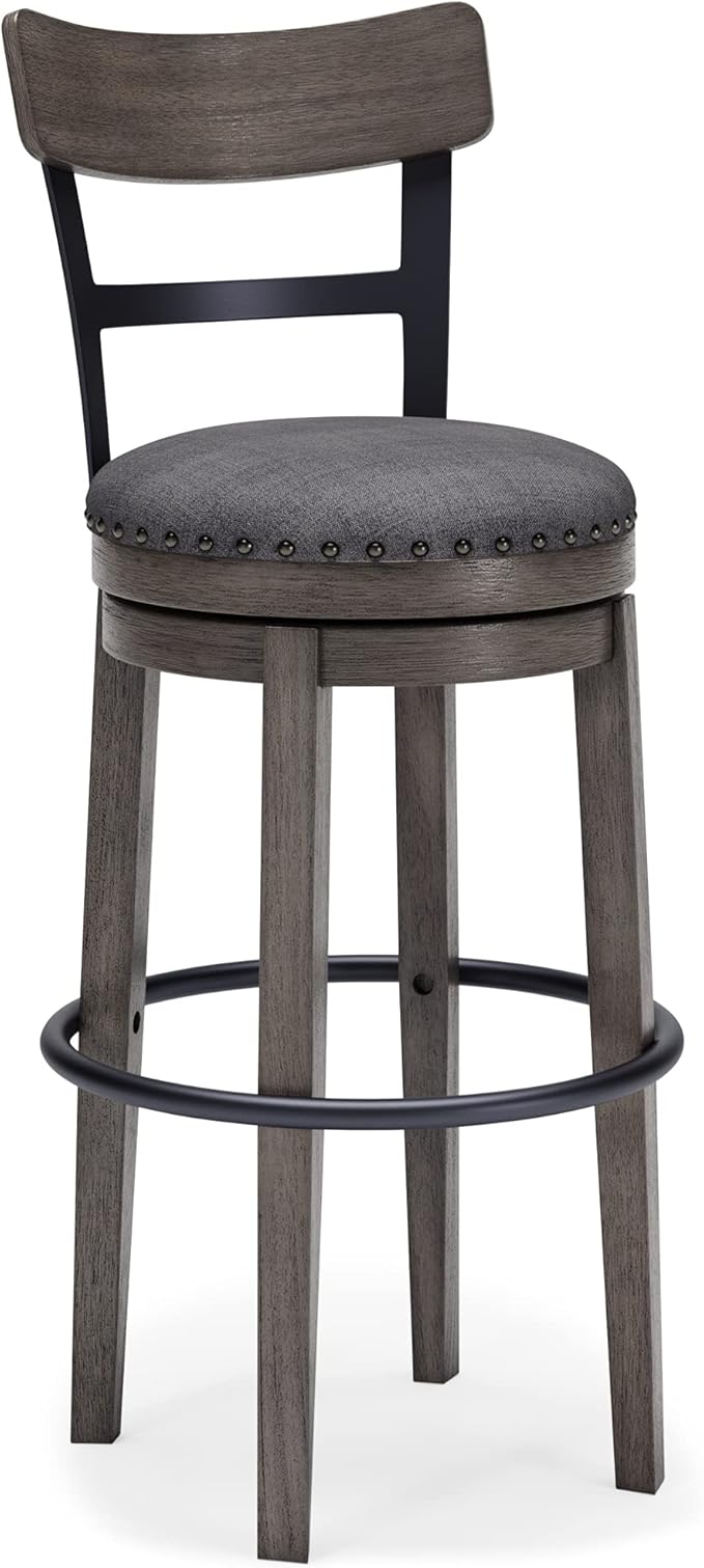 Signature Design by Ashley Caitbrook 30" Farmhouse Bar Height Upholstered by SignatureDesignbyAshley