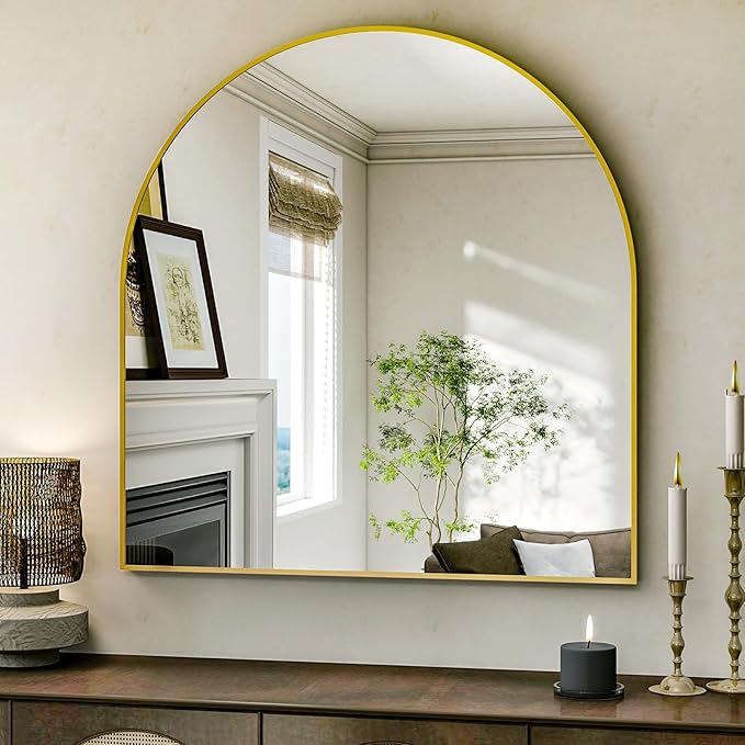 Arched Bathroom Mirror, 32x34 Inch - Image 2